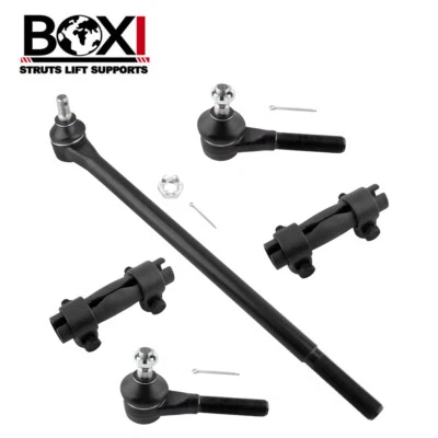5pcs Front Inner Outer Tie Rod End Links for Ford Bronco F-150 F-350 1980-1995 - Image 1 of 4