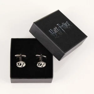 Harry Potter Platform 9¾ Cufflinks – Elegant Silver-Tone Gift Boxed - Picture 1 of 2