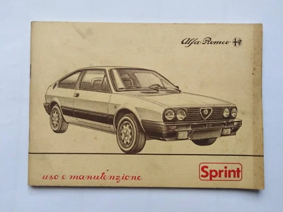 ALFA ROMEO ALFASUD  SPRINT    LIBRETTO USO MANUTENZIONE     02.1983      (826) - Immagine 1 di 4