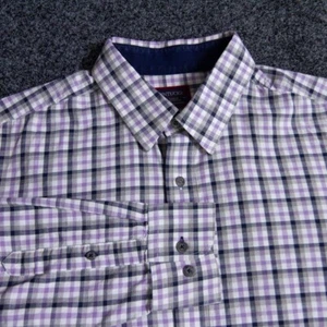Camisa Untuckit Para Hombre L Calce Ajustado Abotonada Manga Larga Cuadros Multicolor Informal - Imagen 1 de 9