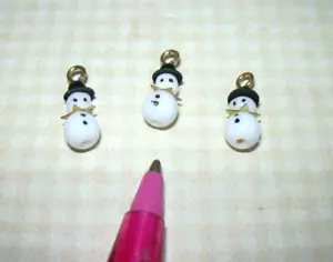 Miniatura pupazzo di neve piazza città ornamenti albero di Natale (3) CASA DELLE BAMBOLE 1:12 - Foto 1 di 1