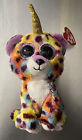 Ty Beanie Boos 6" Giselle Unicorn Rainbow Leopard Plush Toy Ty Heart Tags New
