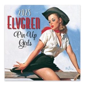 2025 Orange Circle Studio Elvgren Pin Up Girls 12 × 12 Wall Calendar Planner - Picture 1 of 6