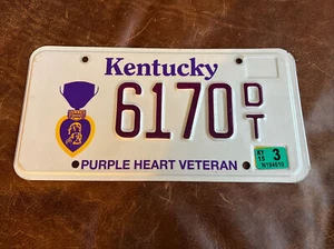 2015 Kentucky PURPLE HEART License Plate 💜 Military VETERAN Graphic 🇺🇸 6170 - Imagen 1 de 5