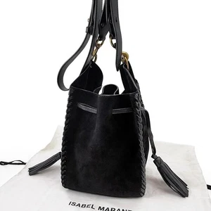 Bolso de Hombro Isabel Marant Silao Gamuza Cordón Borla Negra - Imagen 1 de 11