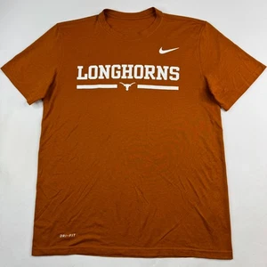 Nike Dri-Fit Mens Medium Athletic Cut Orange Polyester Texas Longhorns T-Shirt - Picture 1 of 11