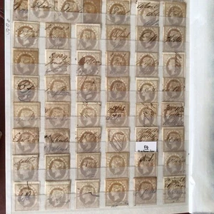*ESPECIAL* GB QV Fiscal 1d BORRADOR UN CENTAVO Ocre, Pen Cancelar. 3 piezas, al azar - Imagen 1 de 3