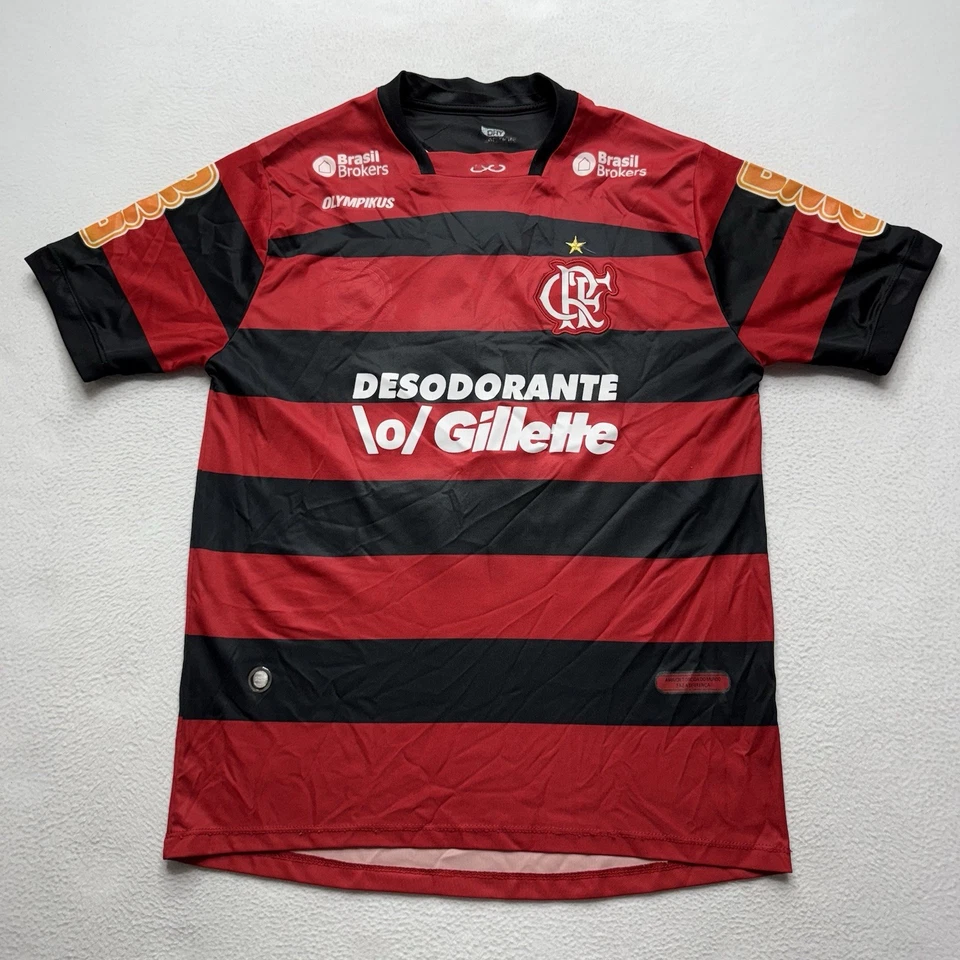 Flamengo #10 - Olympikus - 2011 - HOME Kit V2  Medium Ronaldinho Distressed RARE - Image 1 of 4