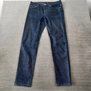 Jeans APC Petit New Standard Uomo 34x34 Blu Denim Giapponese Blu Grezzo Bottone Fly - Foto 1 di 10
