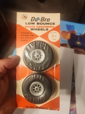 NEW Du-Bro 2 1/2" Dia. RC Low Bounce Shock Absorbing Wheel. Cat. No. 250T - Image 1 of 4