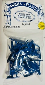 #836 ARMIES IN PLASTIC ROYAL NAVY WINTER DRESS ZULU WAR - 1879 #5510 1:32 SCALE - Picture 1 of 2