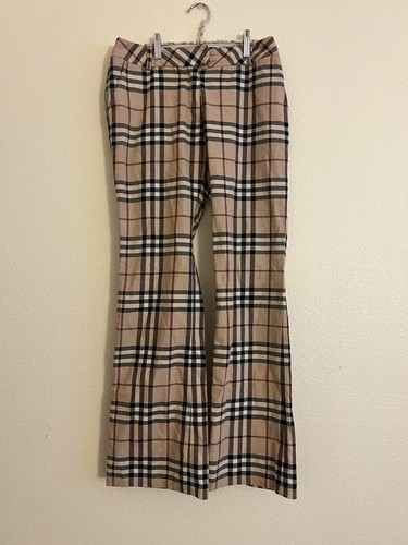 Pantaloni svasati Burberry bambino 14 marrone nova check adatti per donna S M