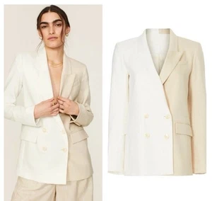 VERONICA BEARD Linen Viscose Blend Miller Dickey Jacket Blazer Buttons Size 12 - Picture 1 of 7