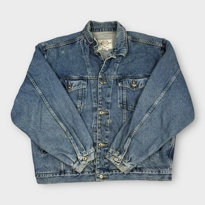 Chaqueta de Camionero Denim Cresta Dorada Bugle Boy De Colección Para Hombre XL Azul Y2K Años 90 Foto 1 de 4