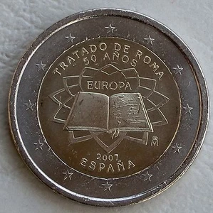 2 Euro Gedenkmünze Spanien 2007 50 Jahre Römische Verträge unz - Bild 1 von 1