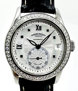 Armand Nicolet M03 ladies diamond bezel automatic watch 9155D-AN-P915BC8 - Picture 1 of 15