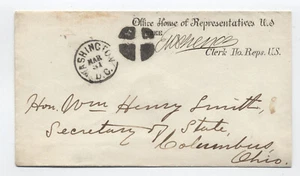 c1860s free frank cover clerk of house of representatives E. McPherson [st.216] - Picture 1 of 3