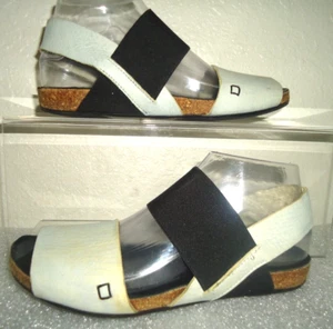 Collection Privee? Vera Cuoio Italy Leather & Elastic Strap Sandals Size-7/37 #F - Picture 1 of 11