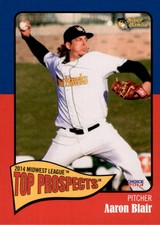 2014 Midwest League Top Prospects Choice 27 Aaron Blair Las Vegas Nevada NV Card