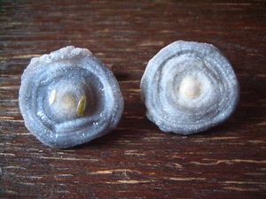 exklusive Designer Manschettenknöpfe Sandrose naturbelassen 835er Silber Unikat - Picture 1 of 4