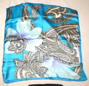 Turquoise Silk Square 60 by 74 inches NEW - Picture 1 of 3
