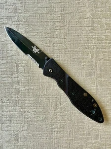 Vintage Benchmade Elishewitz Blue Serrated Mini Dark Star Tactical Knife NICE - Picture 1 of 6