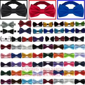 Bow Tie Classic Fashion Novelty Mens Adjustable Tuxedo Bowtie Wedding Necktie - Picture 1 of 21