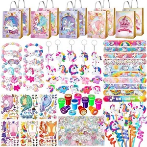 132 Pcs Unicorn Party Favors Birthday Supplies Girls Bags Goodie Bag Stuffers... - Picture 1 of 9