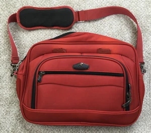 Ricardo Beverly Hills Bag Travel Overnight Red Laptop Carry-On Airplane 17x12x6 - Picture 1 of 21