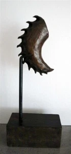 Zeitgenössische irische Bronzeskulptur Muschel um 1995 gelisteter Künstler - Bild 1 von 4