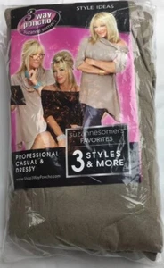 Suzanne Somers Women’s Poncho 3 Ways Size XL-3X As Seen On TV Casual Or Dressy - Picture 1 of 9