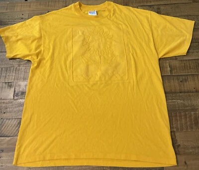 Vintage Embossed Sunflower Design Women's Size XL Single Stitch Rare - Image 1 of 4