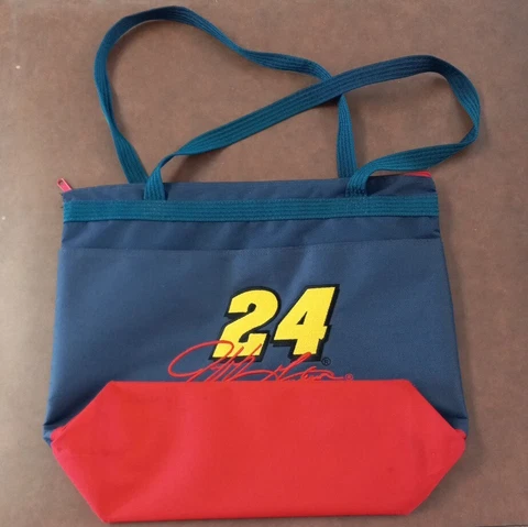 VINTAGE NASCAR Jeff Gordon #24 Beach Tote Bag Embroidered Logo 17.5" x 15" x 5" Cover