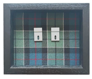 Kings Own Scottish Borderers Tartan Medal Case. Black Frame - Picture 1 of 6