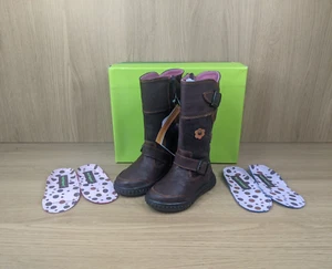 Botas Hush Puppies Niñas Cuero Marrón Hasta el Tobillo Cremallera Reino Unido Talla 5 UE 21.5 Anchas - Imagen 1 de 8