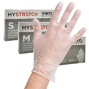 1000x Clear Disposable Vinyl Gloves Powder Free Latex Free Bulk - 1 Box - Picture 1 of 2