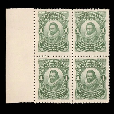 NEWFOUNDLAND Sc 87 ix JAMRS & 87 IV NFW EFO 错误 JOHN GUY MNH BLK XF CV154+ * — 第 1/4 张图片