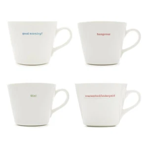 Keith Brymer Jones Word Standard Bucket Mug - Porcelain Coffee Mug - 350ml - Picture 1 of 5