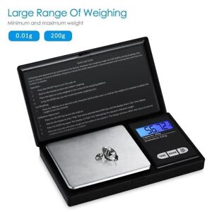 FM_ EY_ Mini Digital Electronic Pocket Gold Jewellery Weighing Scales 0.01G to 2
