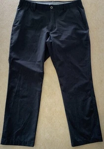 Under Armour Loose Men's UA Match Play Golf Pants Size 38x30 Black Heather - Picture 1 of 9