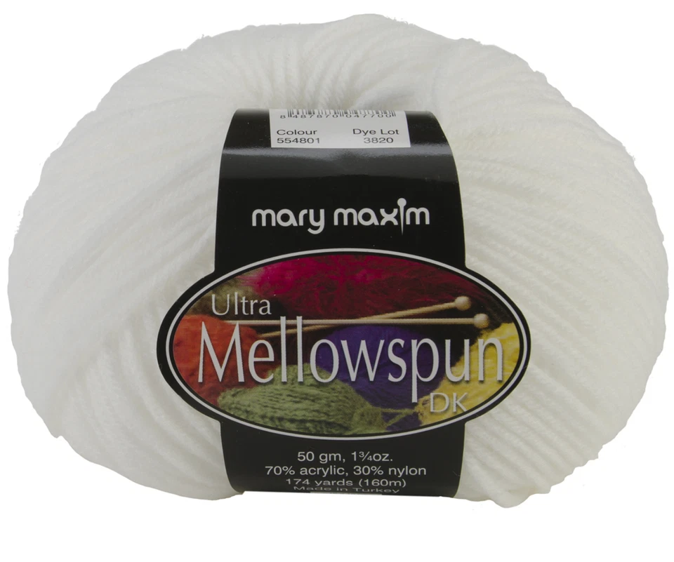 Mary Maxim Ultra Mellowspun Yarn White 065157