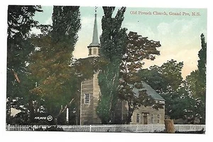 Grand Pre Nova Scotia  Postcard Old French Church Unused Pub. Valentine and Sons - Picture 1 of 2