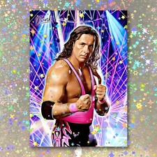 Bret Hart Holographic Main Event Sketch Card Limited 2/5 Dr. Dunk Signed