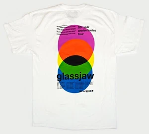 Maglietta Glassjaw 20+ Anniversari Tour Circles Merch Ufficiale Bianca Tg M AS* - Foto 1 di 5