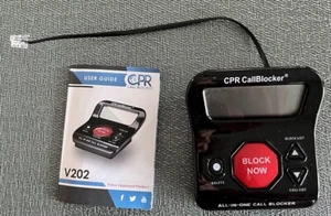 CPR V202 Bloker połączeń do telefonów stacjonarnych z instrukcją obsługi i kablem połączeniowym - Zdjęcie 1 z 5