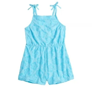 Breaking Waves Terry Romper Swim Cover-Up Girls Size 6/6X Color Light Blue NWT - Picture 1 of 2