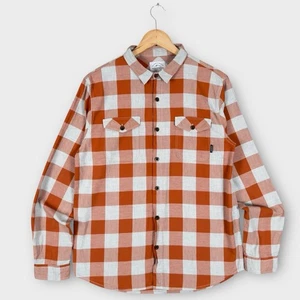 Passenger Hemd Herren Größe M orange weiß kariert Made To Roam Portugal LS - Bild 1 von 13