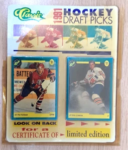 CLASSIC: 1991 HOCKEY DRAFT PICKS: ERIC LINDROS ROOKIE: SET OF 50 TRADE CARDS !!! - Picture 1 of 4