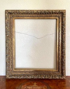 Vintage Hand Carved Wood Gilt Ornate Frame Fits 20”x24” Made In Taiwan - Picture 1 of 13