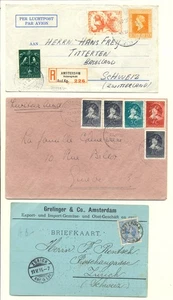 NETHERLANDS 1895/1945 - 5 x COVER TO SWITZERLAND F/VF  - Picture 1 of 4